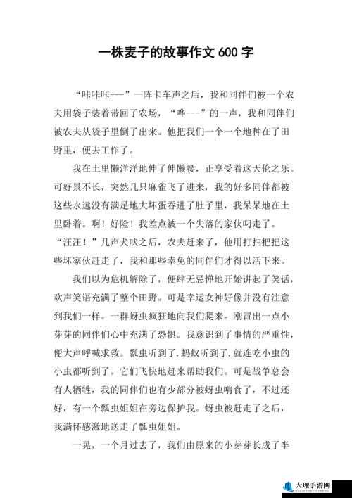 抵押朋友麦子引发的后续故事