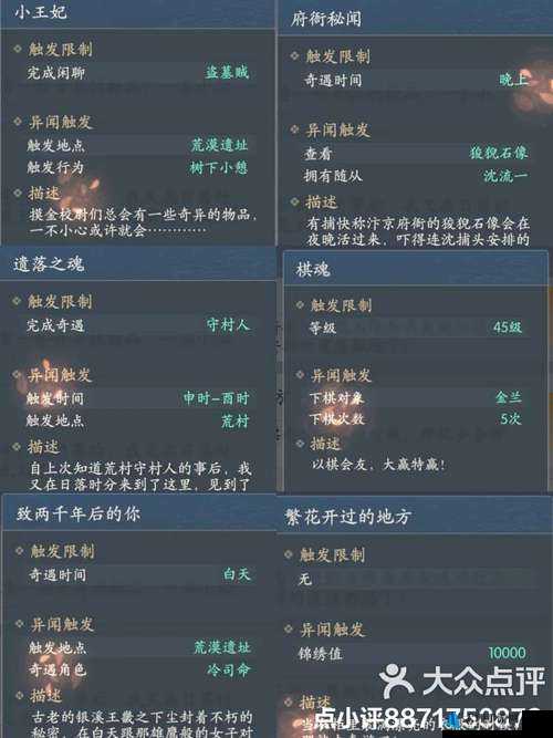 VGAME 其他会员位置与异闻触发条件全解析