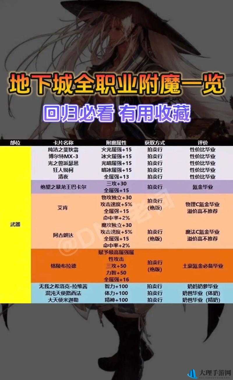 DNF移动版职业流派养成深度剖析及全职业附魔指南