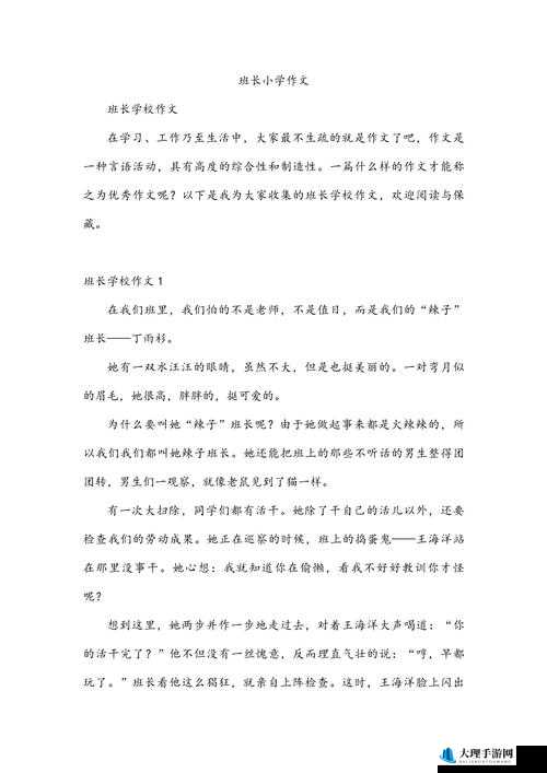 班长作文：讲述我与班长之间的故事